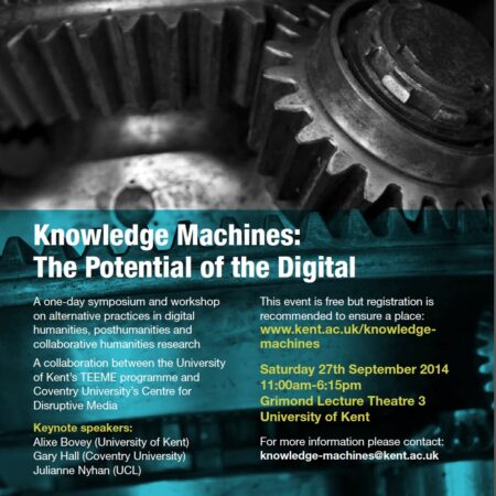 Knowledge Machines: The Potential of the Digital. Symposium on alternative practices in humanities research