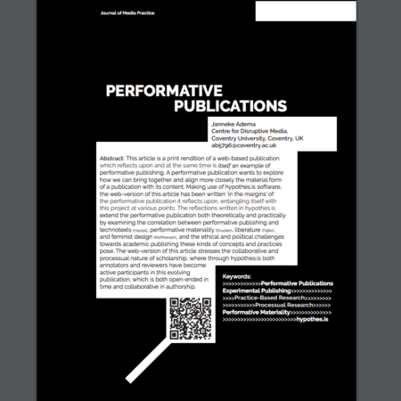 New article: Performative Publications